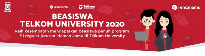 Kuliah S1 Gratis dengan Beasiswa dari Telkom University x Rencanamu, Begini Caranya!