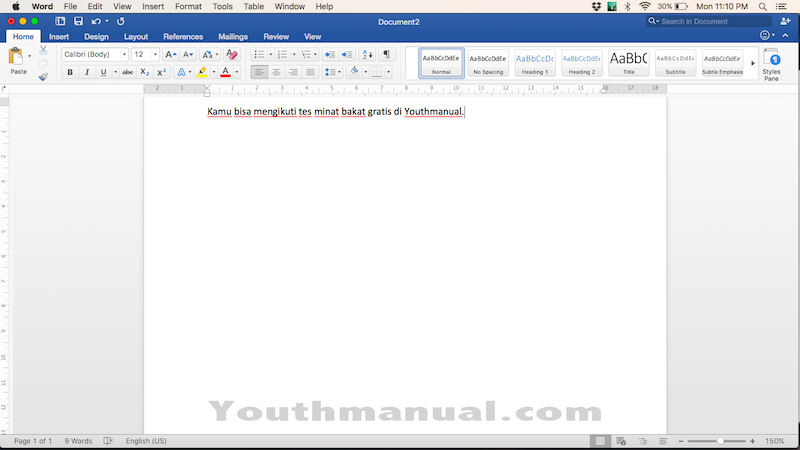 MS Word 3 - Youthmanual