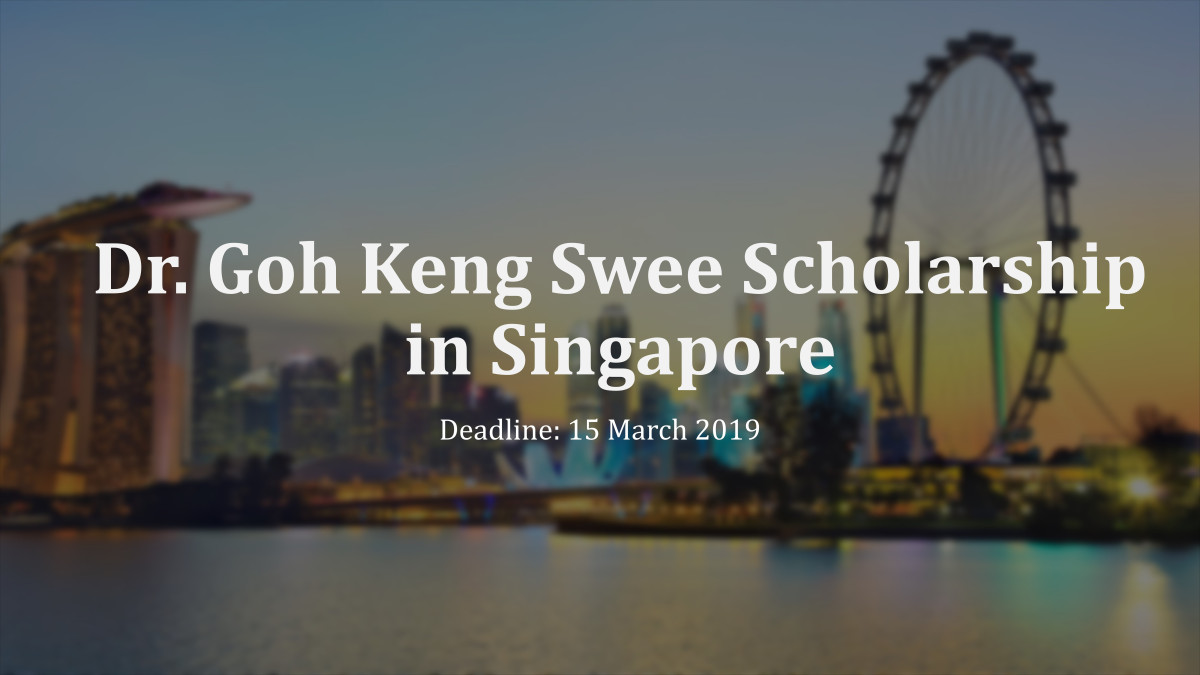 Dr. Goh Keng Swee Scholarship, Singapura